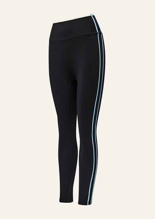 Women's P.E Nation Radar Full Length Legging In Black & Alaskan Blue — view 6
