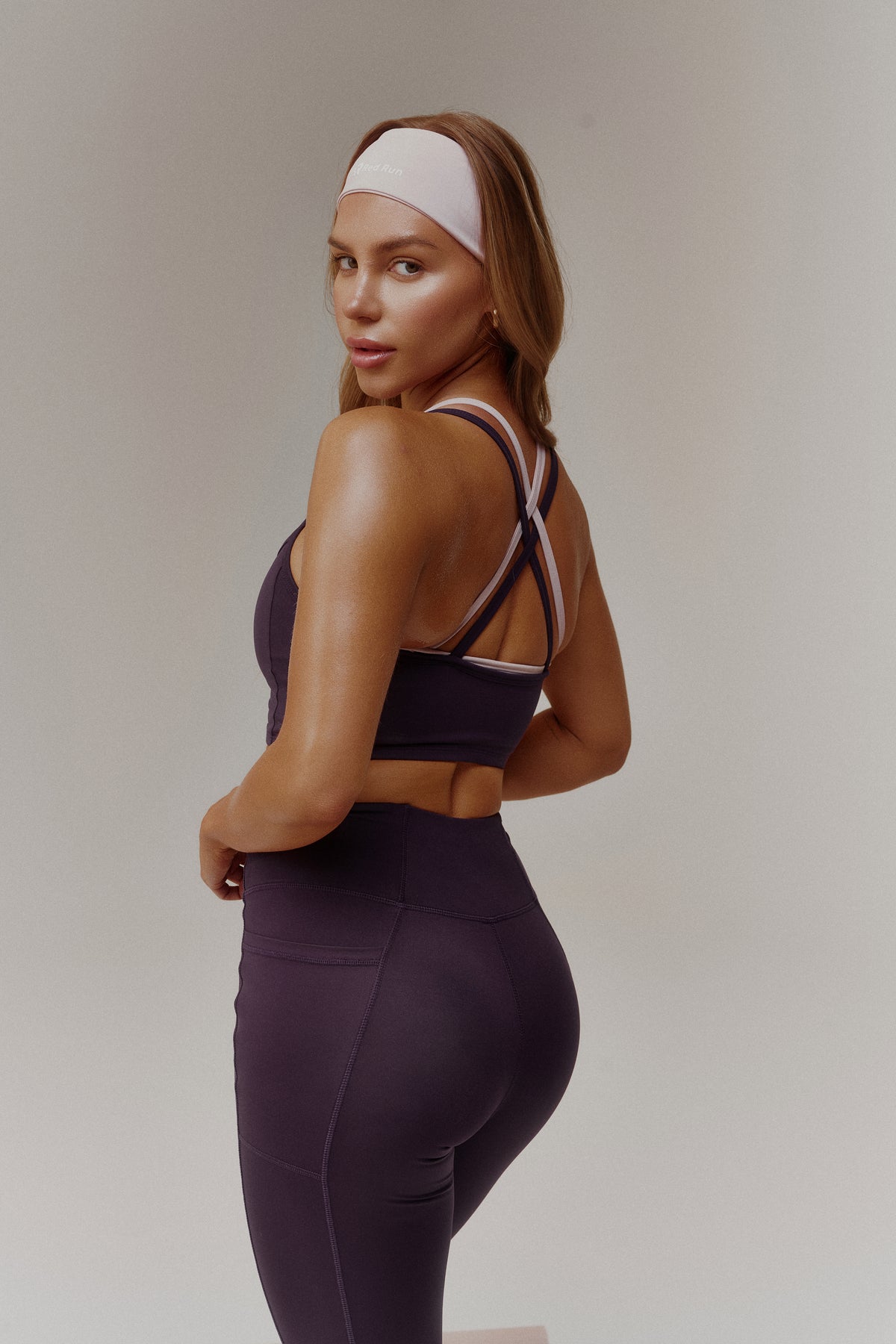 Womens Red Run Dark Cherry Active Sculptured Leggings
