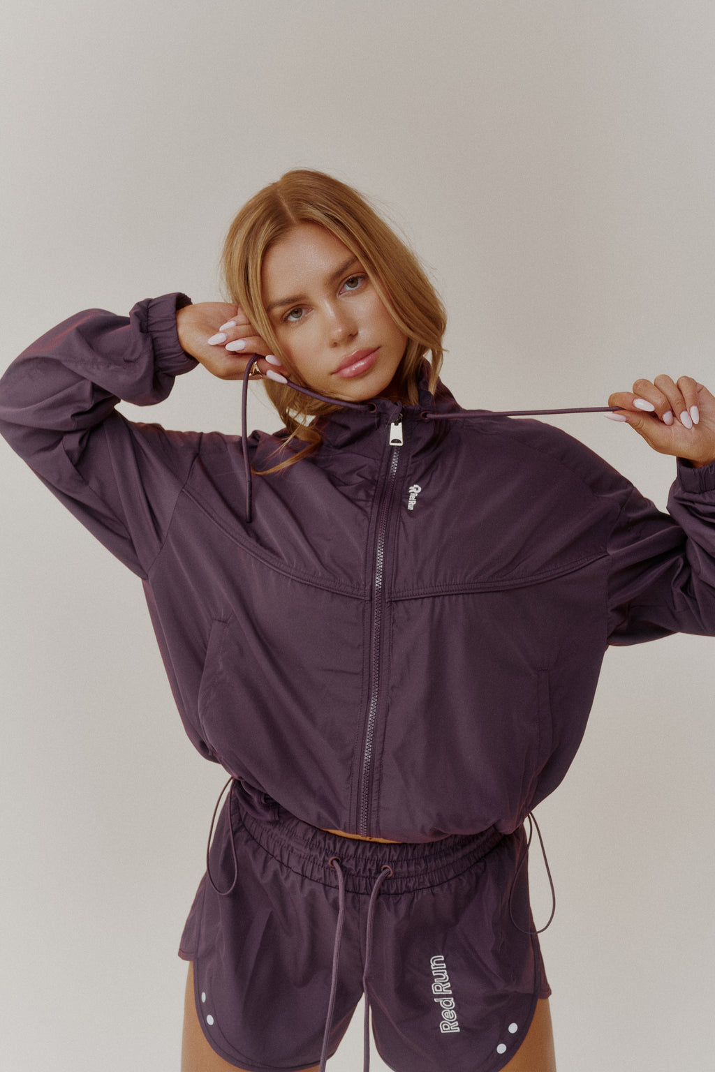 Womens Red Run Dark Cherry Active Windbreaker