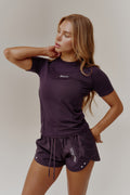 Women's Red Run Dark Cherry Active Technical Top & Sport Shorts Set