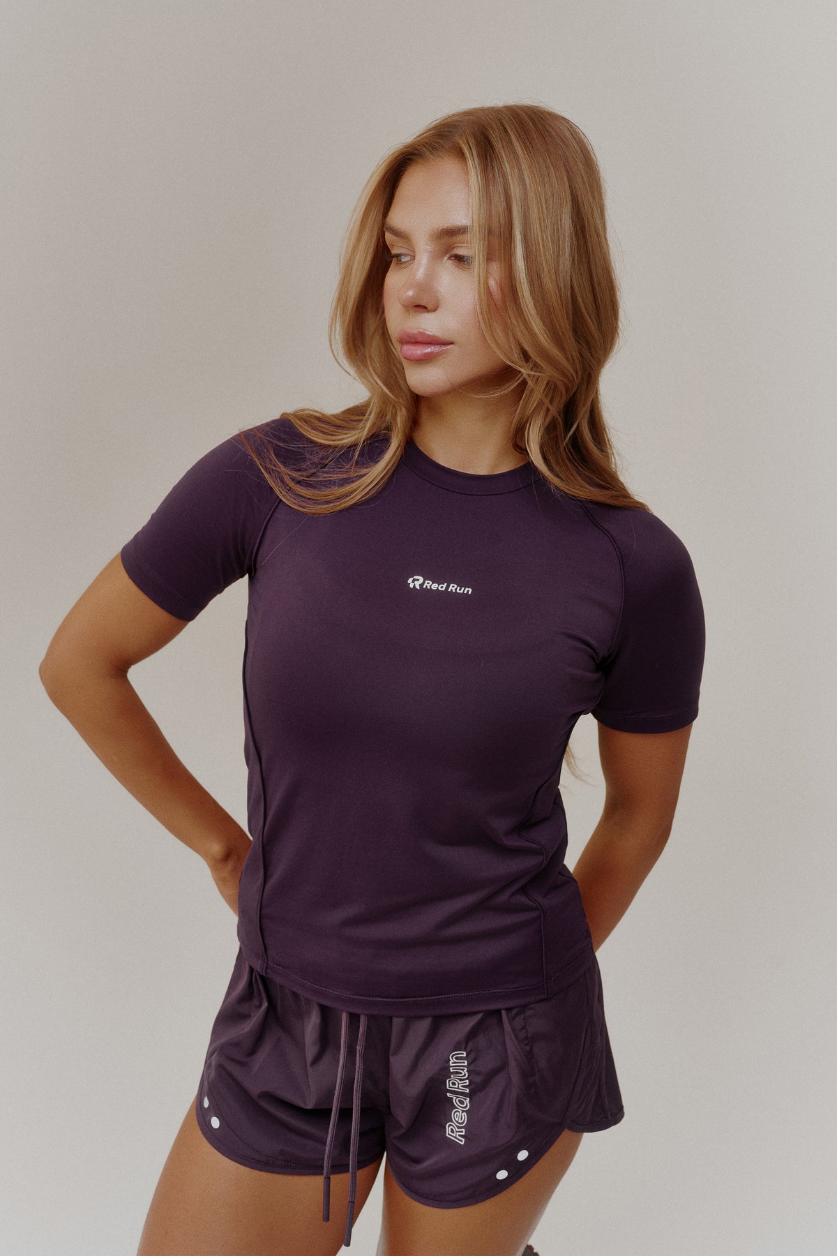 Womens Red Run Dark Cherry Active Technical Top