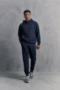 Mens Red Run Core Navy Hoodie
