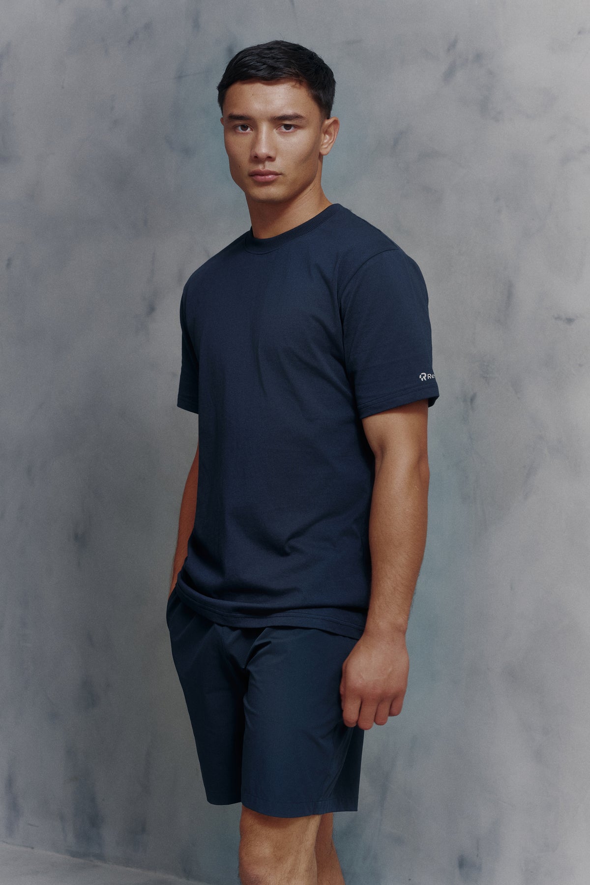 Mens Red Run Core Navy Sport Short
