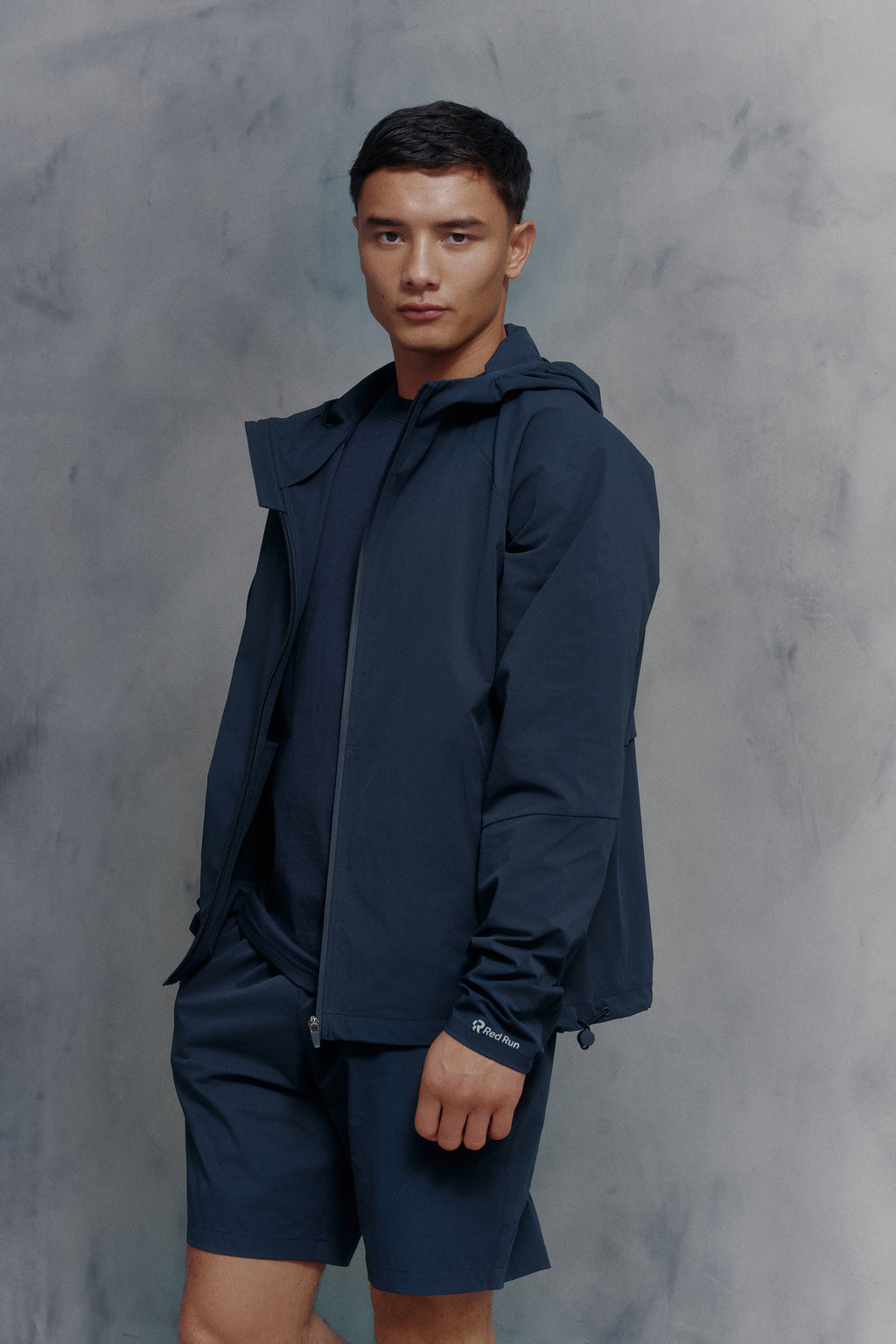 Mens Red Run Core Navy Sport Jacket
