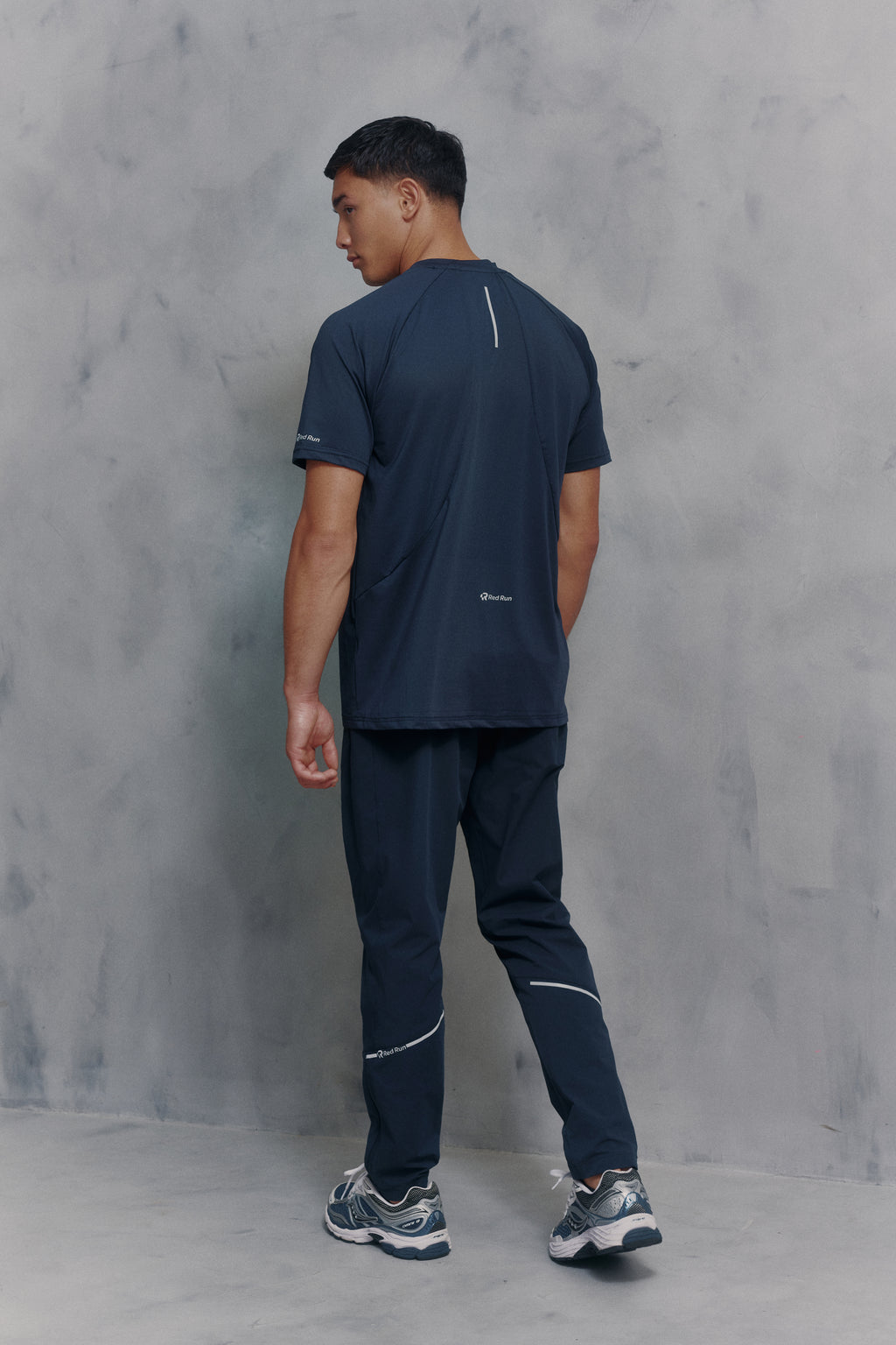 Mens Red Run Core Navy Sport Pants Regular Leg