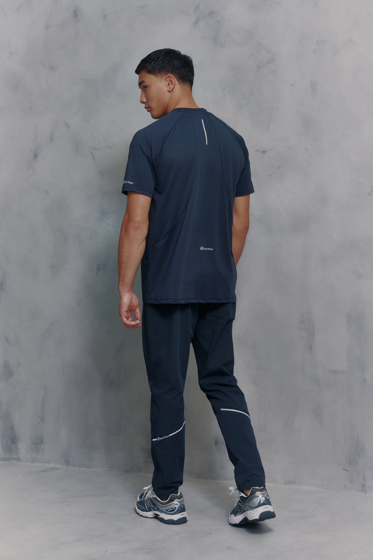 Mens Red Run Core Navy Sport Pants Regular Leg