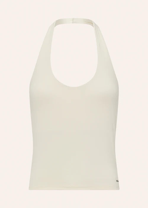 Womens P.E Nation Reset Halter Tank Whisper White — view 7