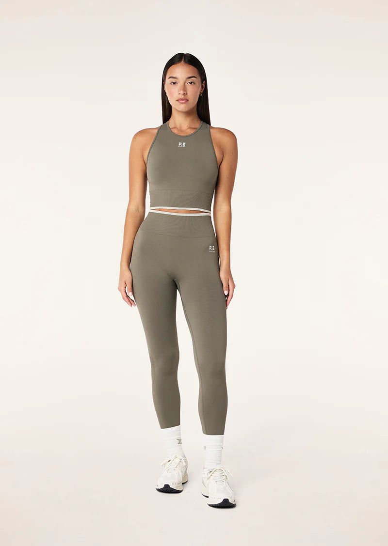 Women's P.E Nation Khaki Restore Seamless Tank — view 4