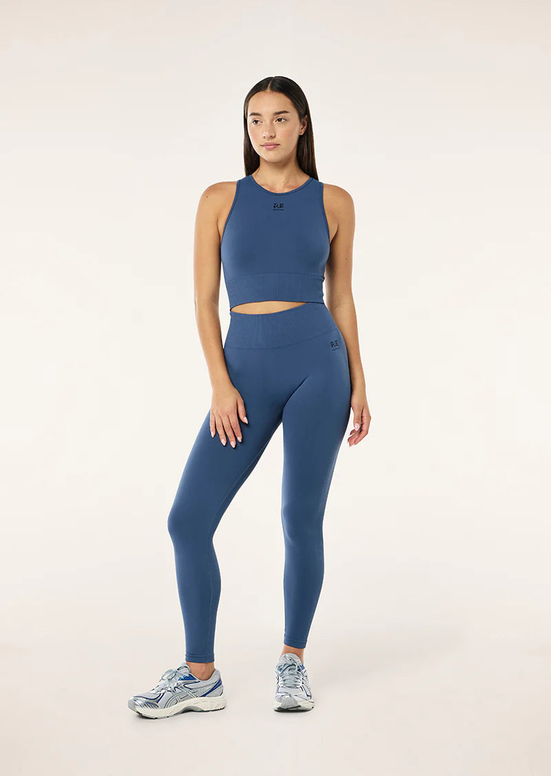 Women's P.E Nation Restore Seamless Tank in Vintage Indigo — view 6