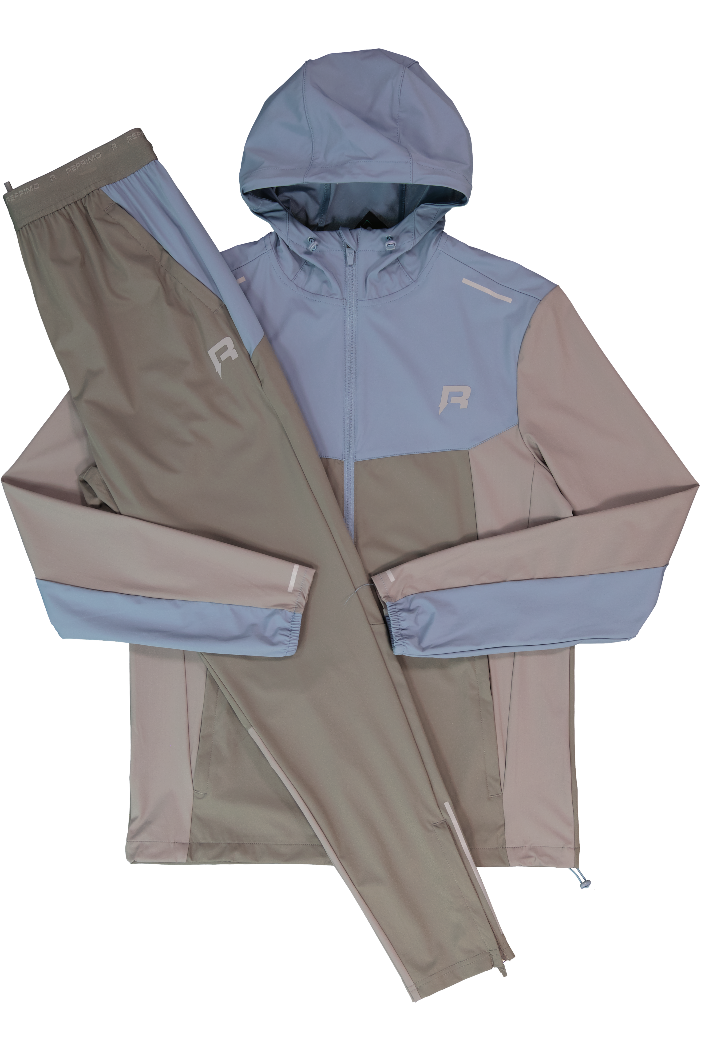 Men's Reprimo Airforce Blue Gunmetal Flight Windbreaker Tracksuit Jacket & Tracksuit Pant Set