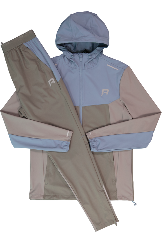 Men's Reprimo Airforce Blue Gunmetal Flight Windbreaker Tracksuit Jacket & Tracksuit Pant Set