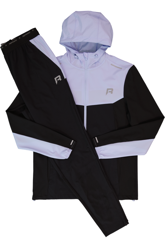 Men's Reprimo Black Dusky Sky Flight Windbreaker Tracksuit Jacket & Tracksuit Pant Set