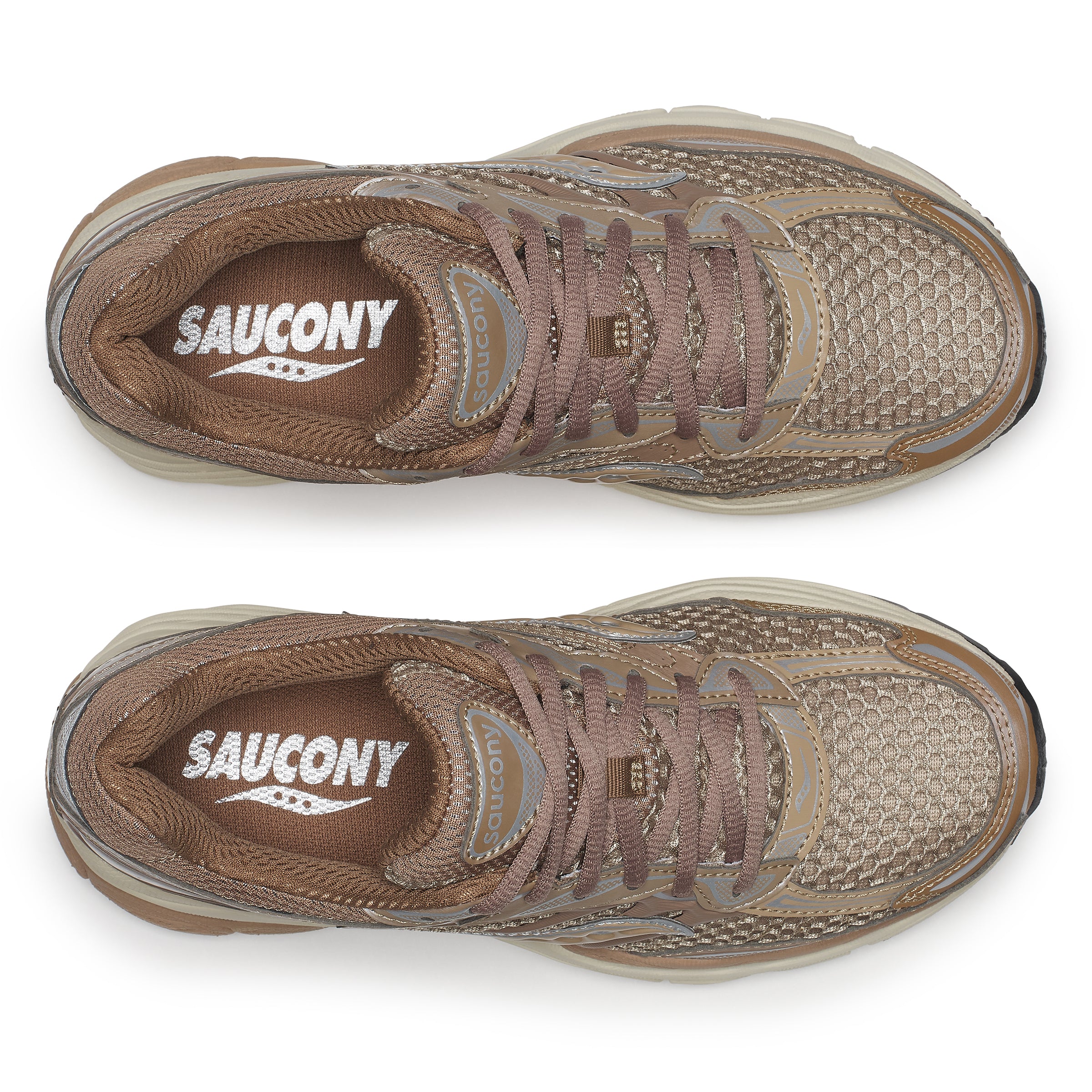 Women's Saucony Progrid Omni 9 in Saddle Eggshell — view 5