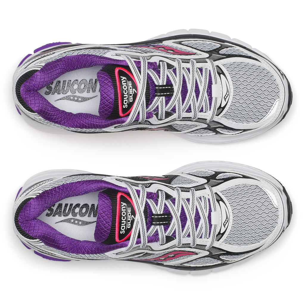 Women's Saucony Progrid Guide 7 White Drupe — view 3