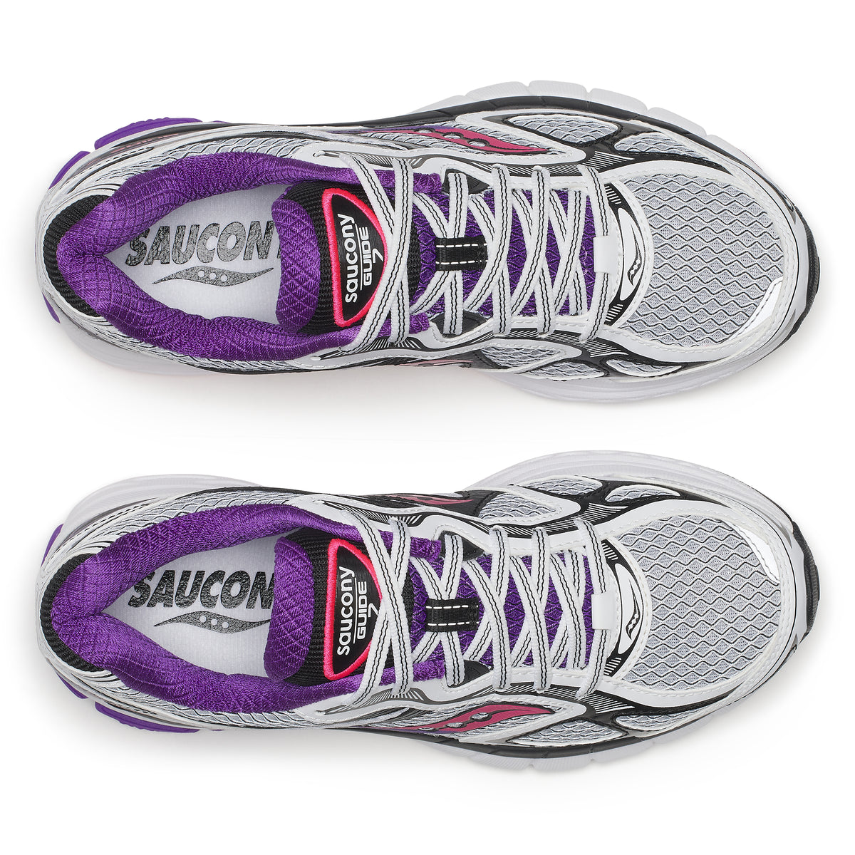 Women's Saucony Progrid Guide 7 White Drupe — view 3