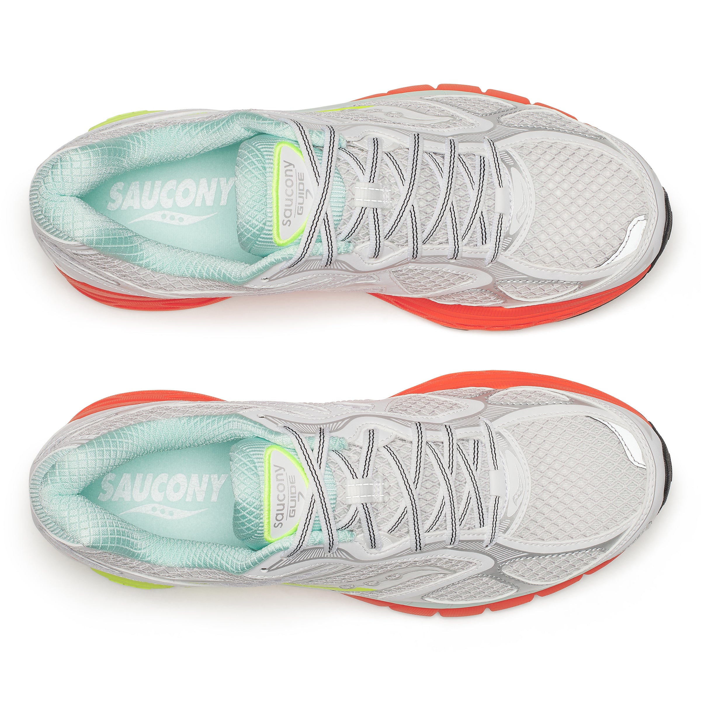 Women's Saucony Progrid Guide 7 White Multi Trainers — view 5