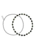 ChloBo men's bracelet set featuring Kambala Jasper beads and sterling silver beads, stylish and durable.