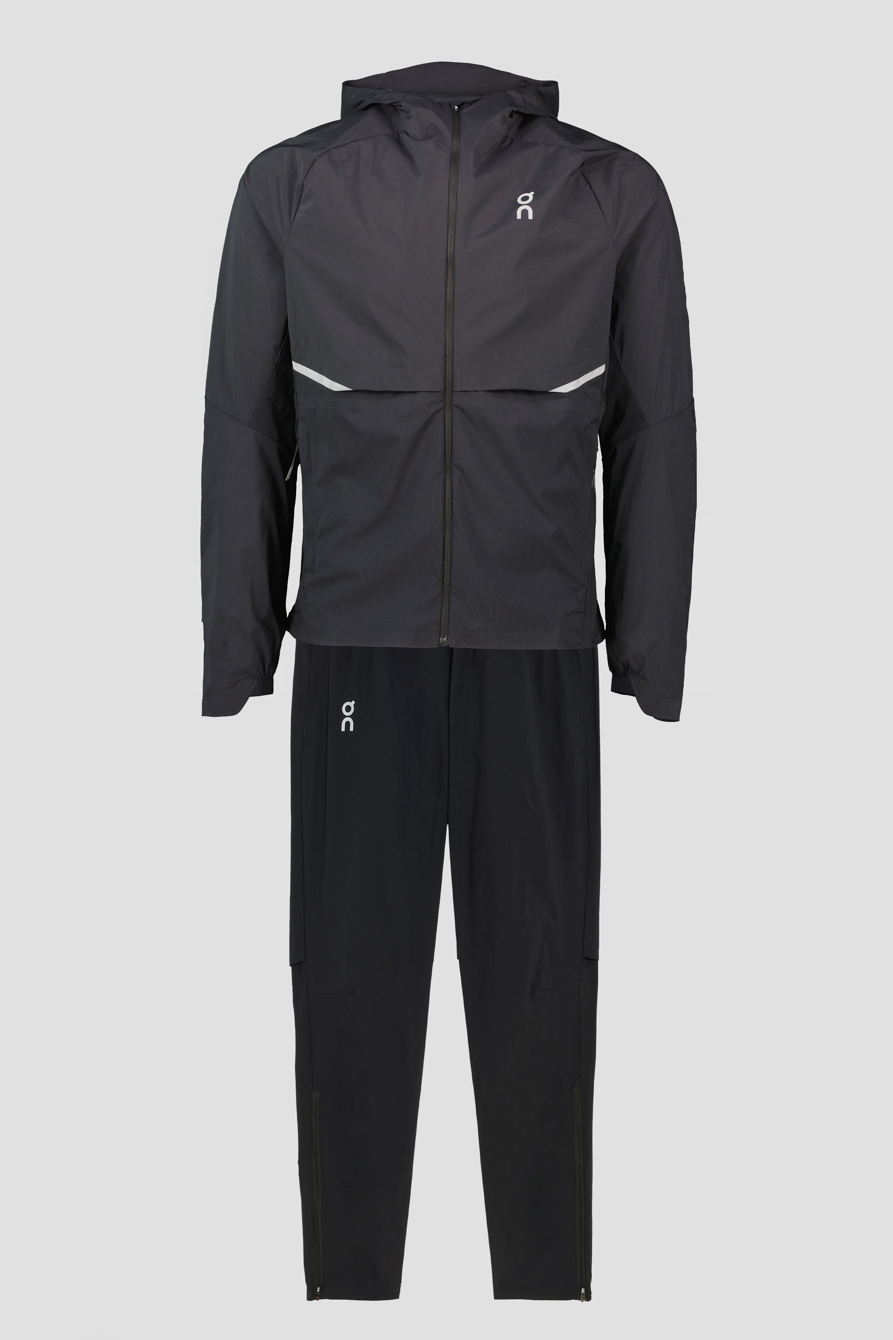 Men's On Running Black Core Jacket And Pant Tracksuit Set