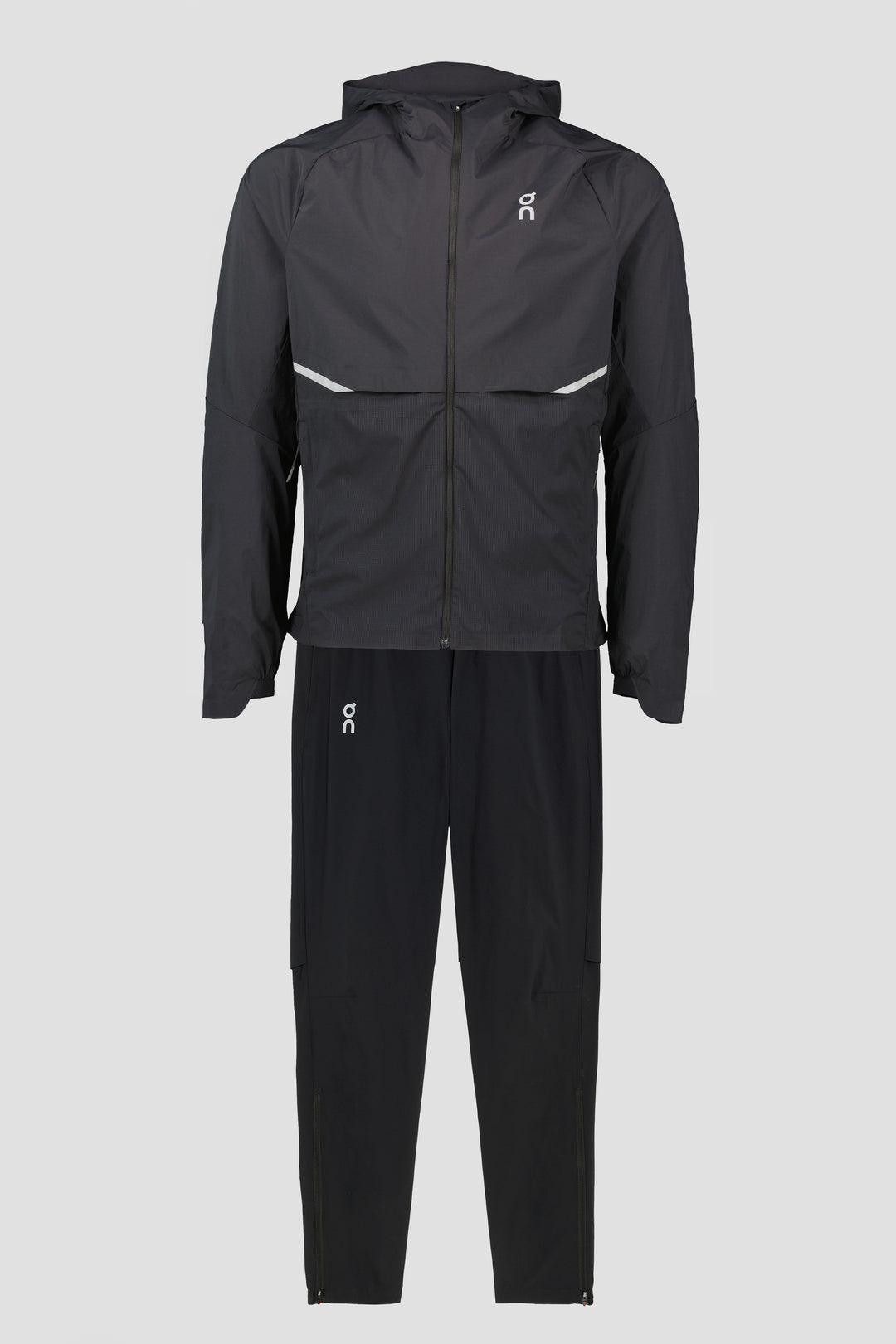 Men s On Running Black Core Jacket And Pant Tracksuit Set ODs Designer Clothing