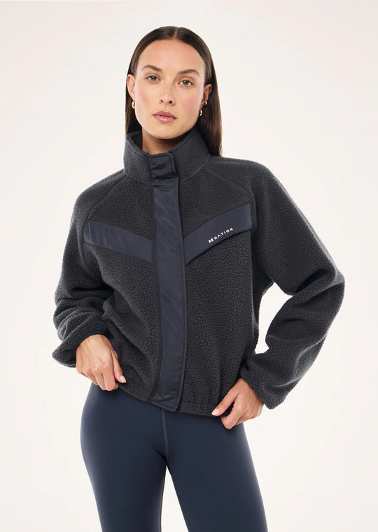 Women's P.E Nation Shelter Sherpa in Marine Blue