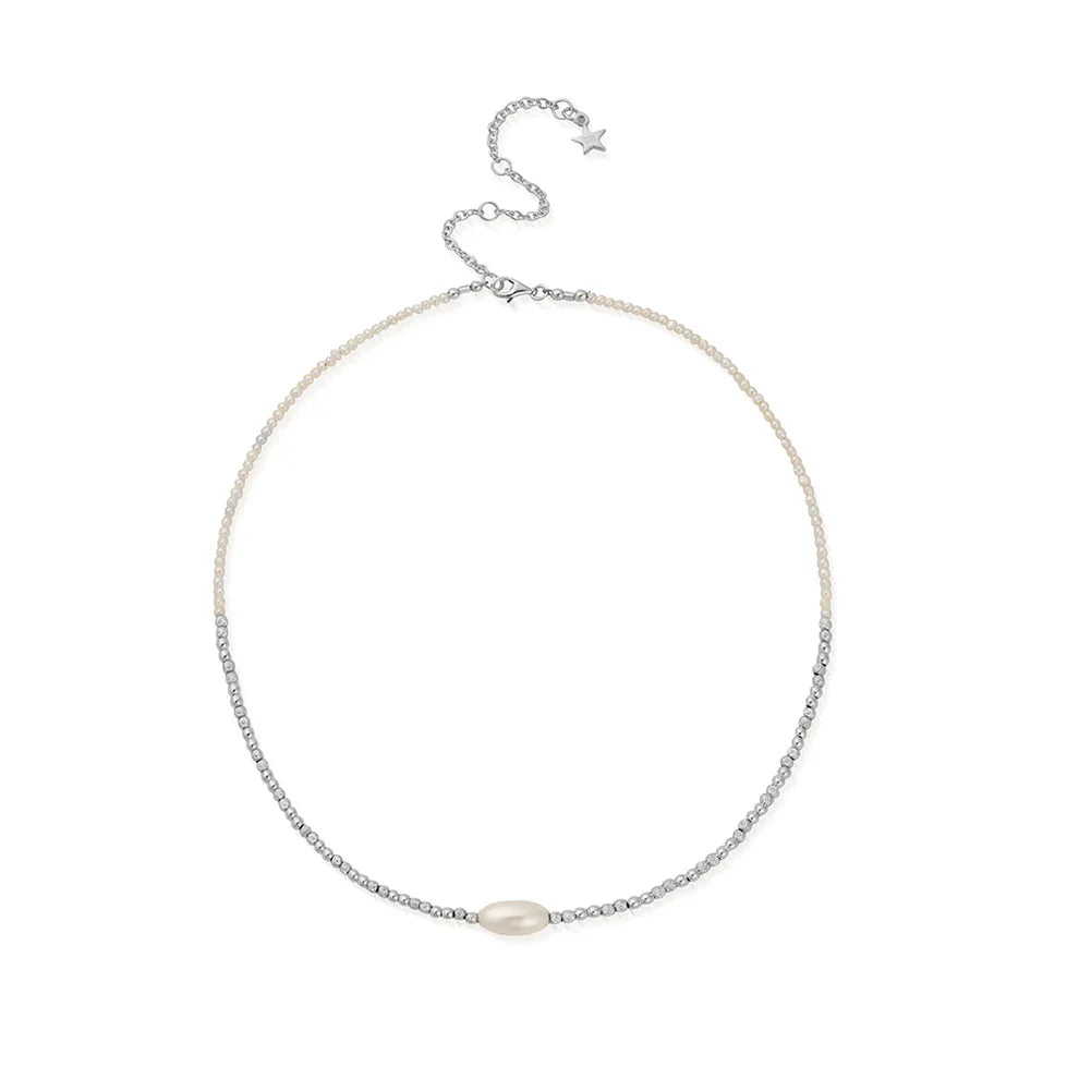 ChloBo Marina Pearl Necklace Sterling Silver by ChloBo
