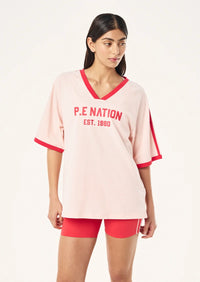 Women's P.E Nation Spinout Baseball Tee In Soft Pink