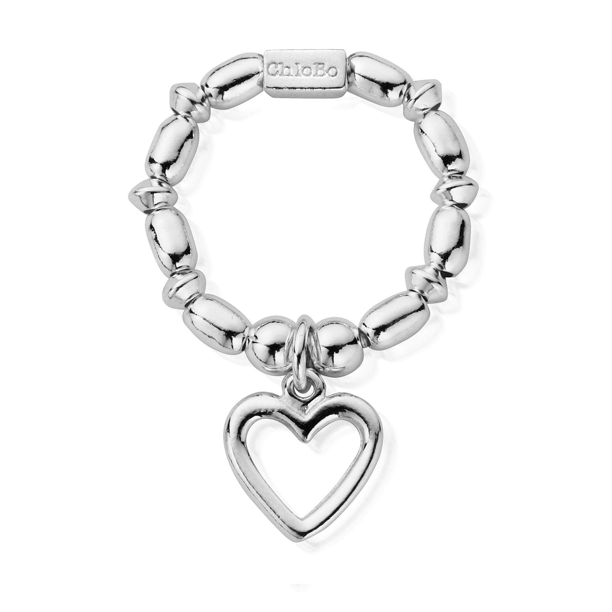 ChloBo Mini Rice Open Heart Ring