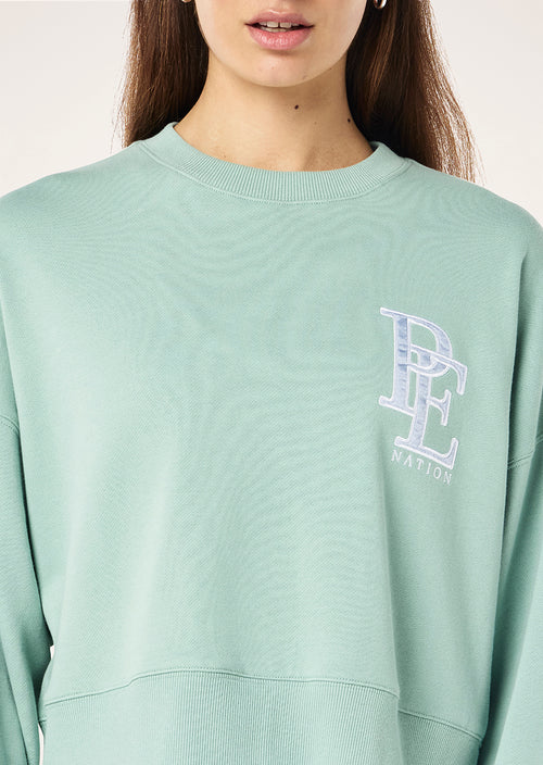 Women's P.E Nation Summit Sweat in Dusty Mint — view 2