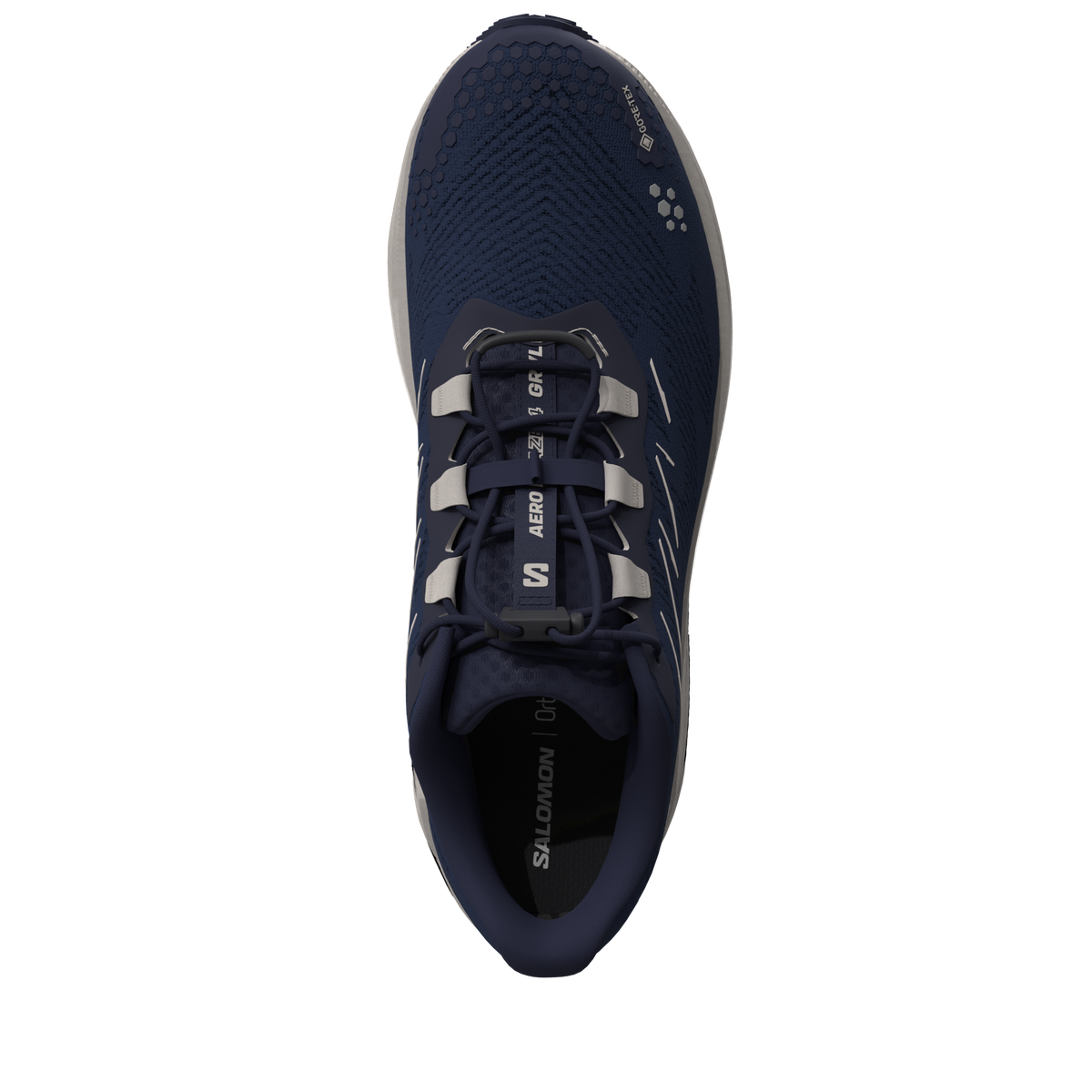 Salomon Aero Blaze 4 GRVL GTX Maritime Blue/Silver Trainers — view 3