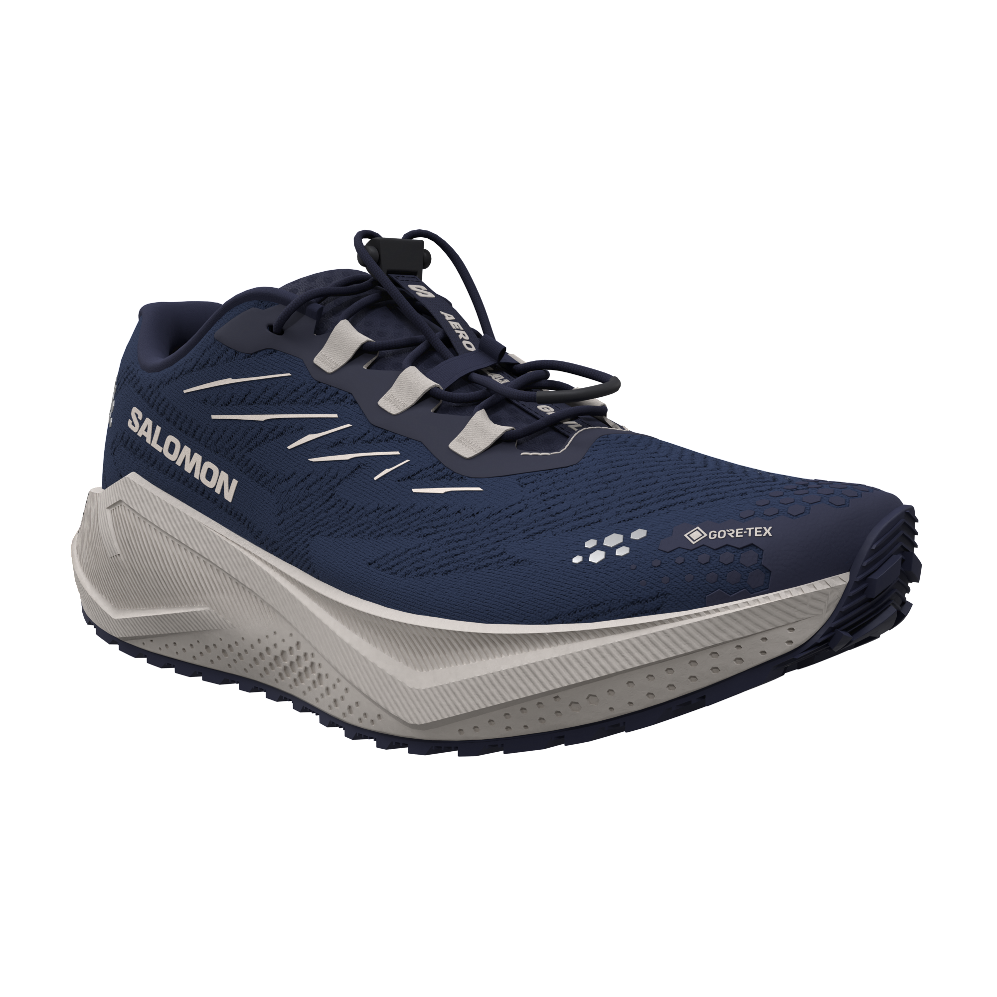 Salomon Aero Blaze 4 GRVL GTX Maritime Blue/Silver Trainers — view 2