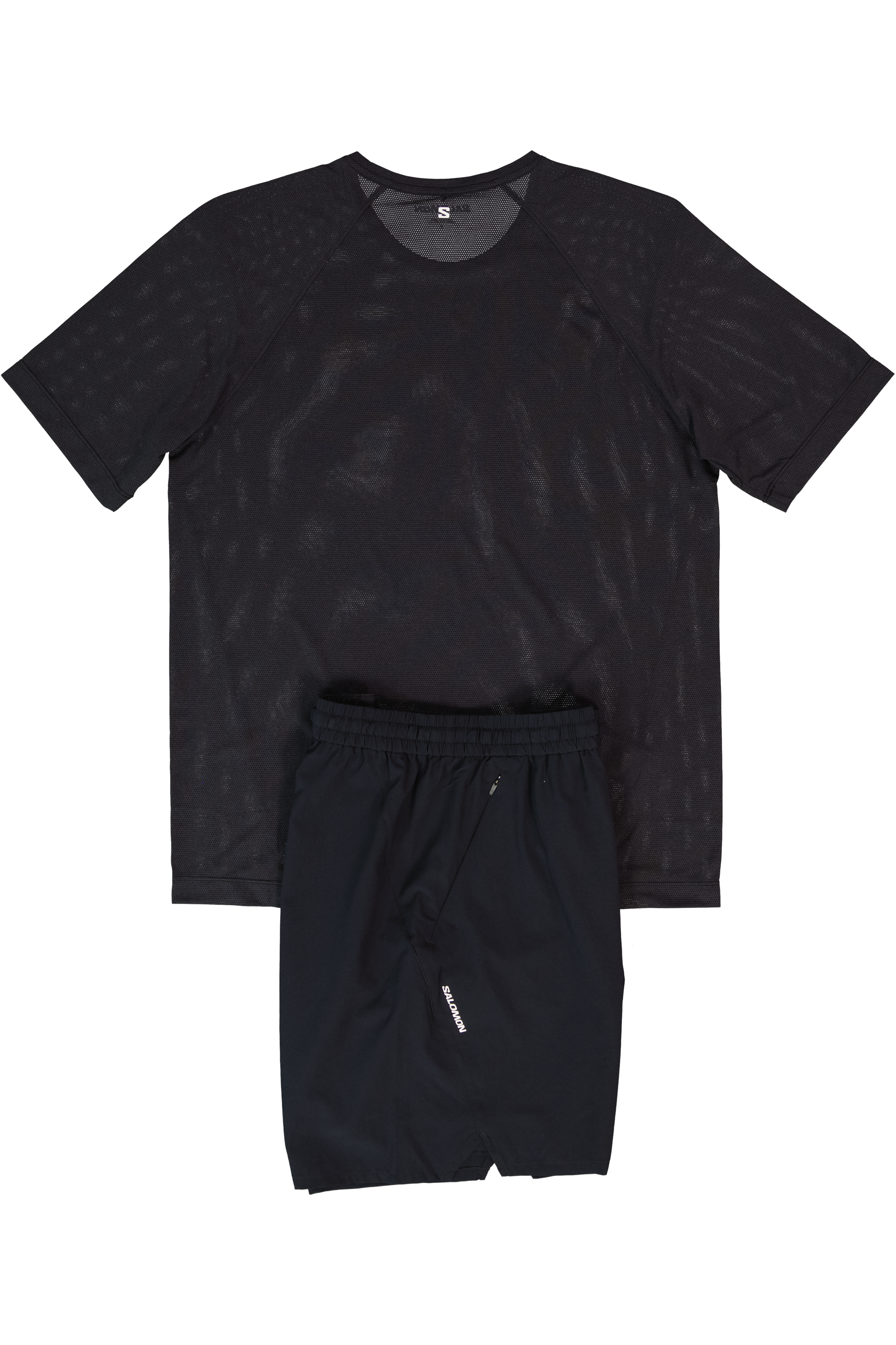 Men's Salomon Deep Black Shkout Core SS T Shirt & Salomon Deep Black SHKout Core 7" Shorts Set — view 2