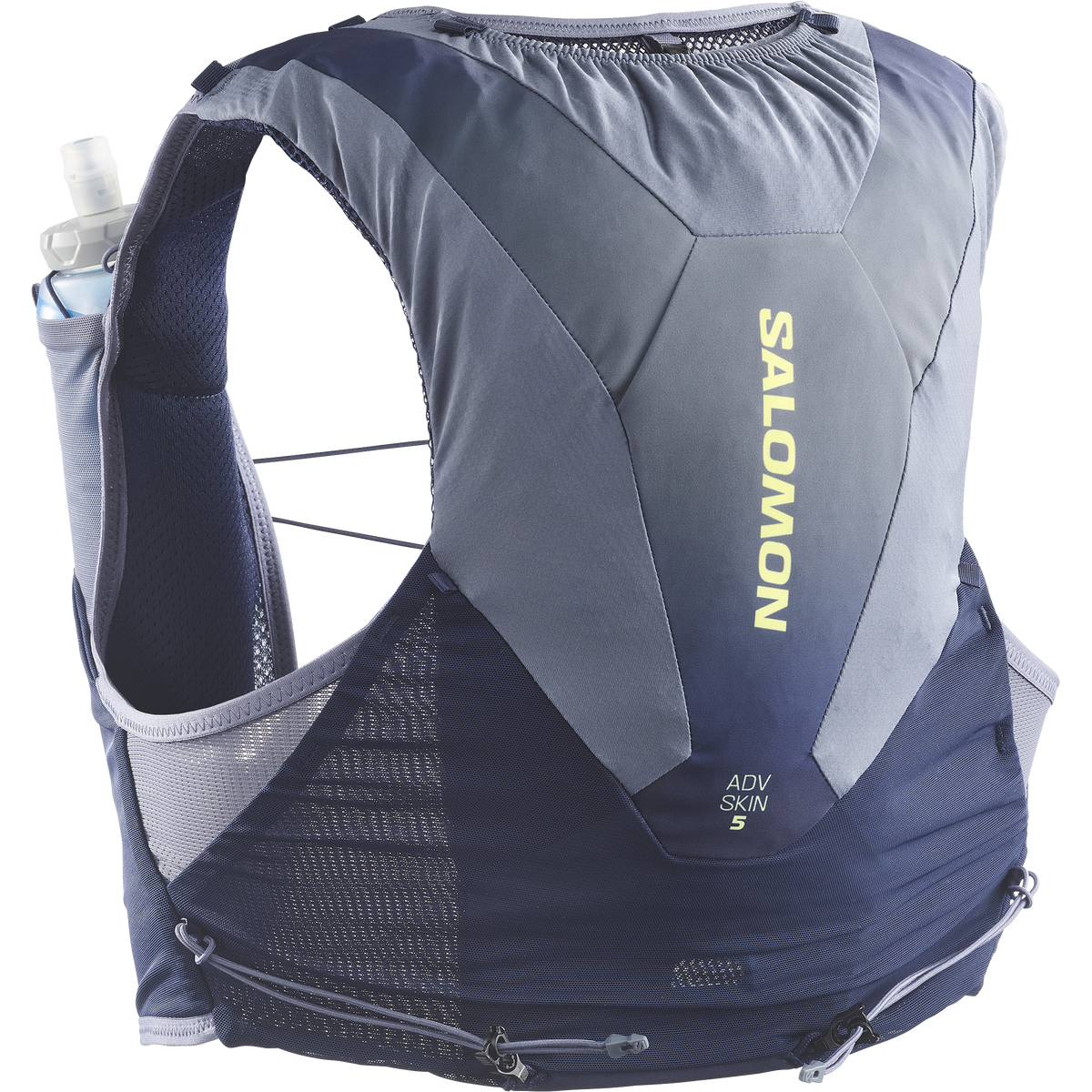 Salomon running vest with hydration system on a white background