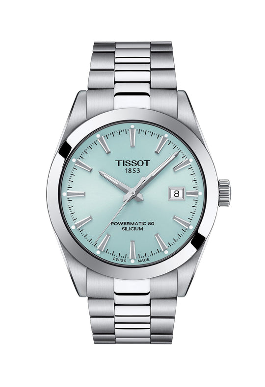 Tissot Mens Gentleman Powermatic 80 Silicium Bracelet Watch T1274071135100