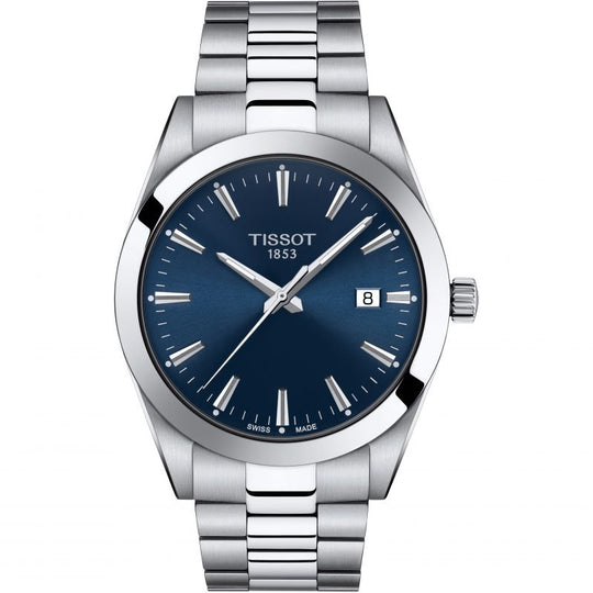 Tissot Mens Gentleman Blue Dial Bracelet Watch T1274101104100