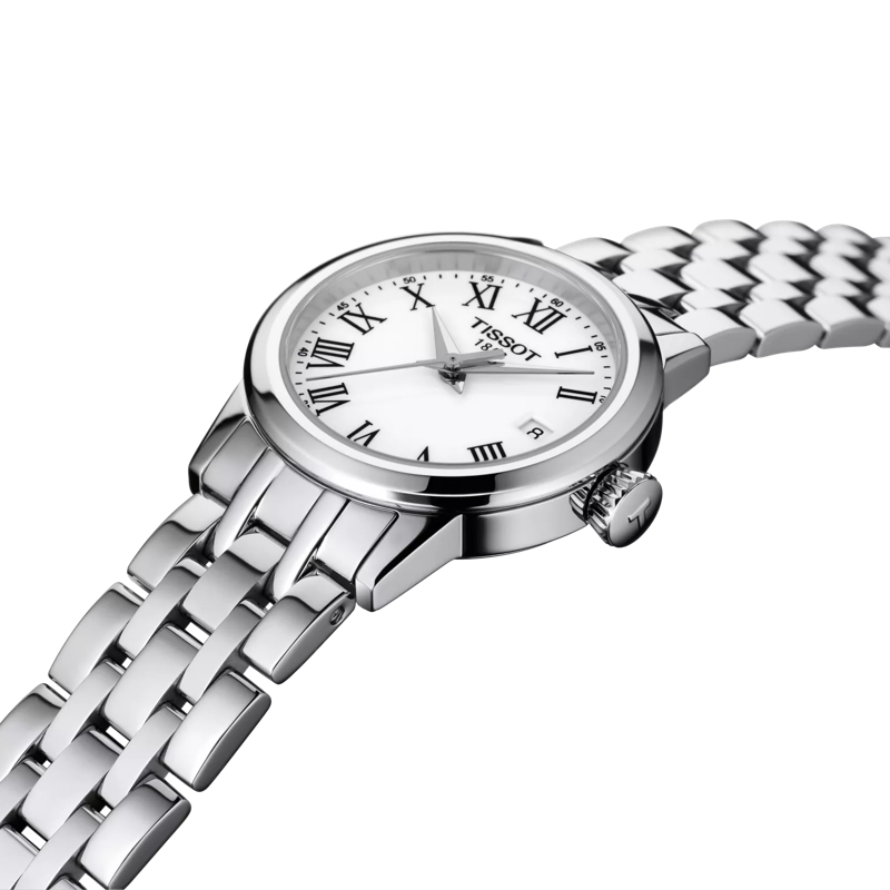 Tissot Ladies Classic Dream White Roman Numeral Dial Bracelet Watch Stainless Steel by Tissot