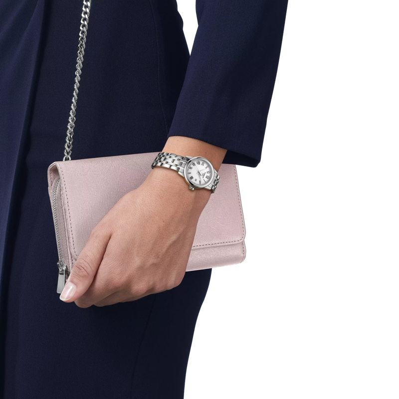 Tissot Ladies Classic Dream White Roman Numeral Dial Bracelet Watch Stainless Steel by Tissot