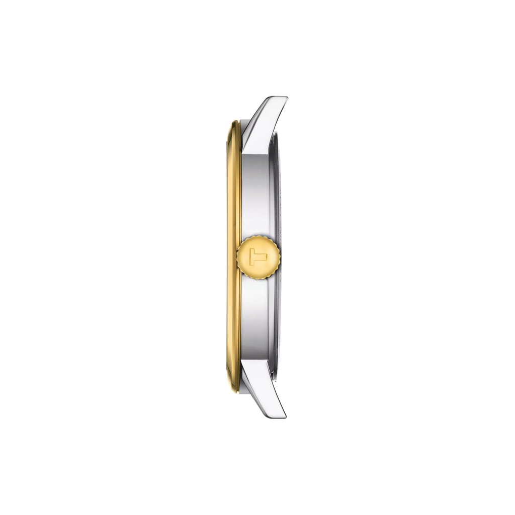 Mens Tissot Classic Dream Silver Baton Dial Bracelet Watch Stainless Steel/Gold Plated by Tissot