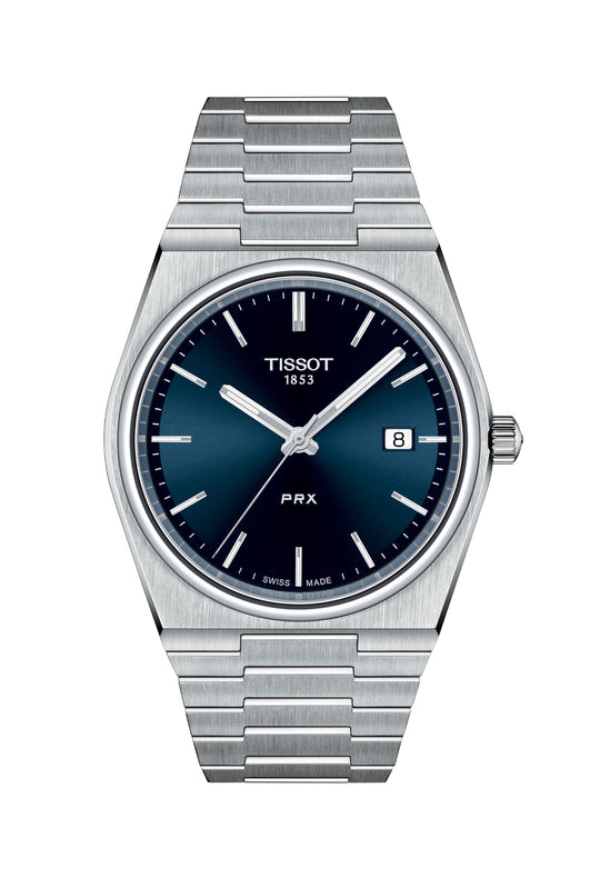 Tissot Mens PRX 40mm Blue Dial Quartz Bracelet Watch T1374101104100