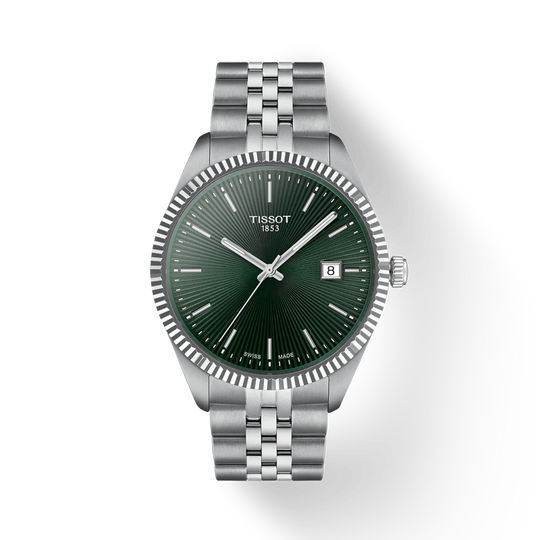 Tissot Mens 40mm Ballade Green Dial Bracelet Watch T1564101109100