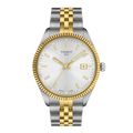 Mens Tissot 40mm Ballade Silver Baton Dial Bracelet Watch Stainless Steel/ Gold Plated by Tissot