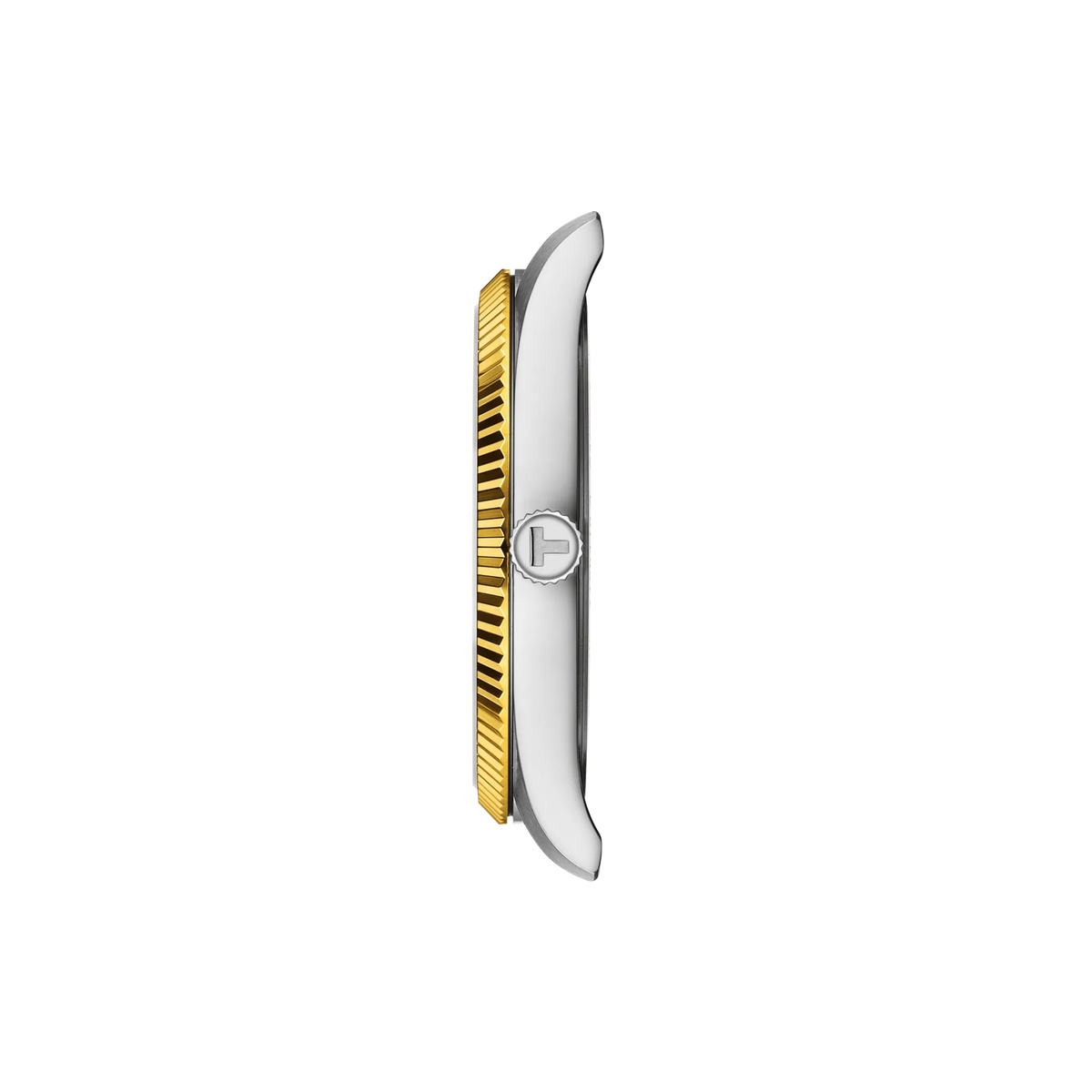 Mens Tissot 40mm Ballade Silver Baton Dial Bracelet Watch Stainless Steel/ Gold Plated by Tissot
