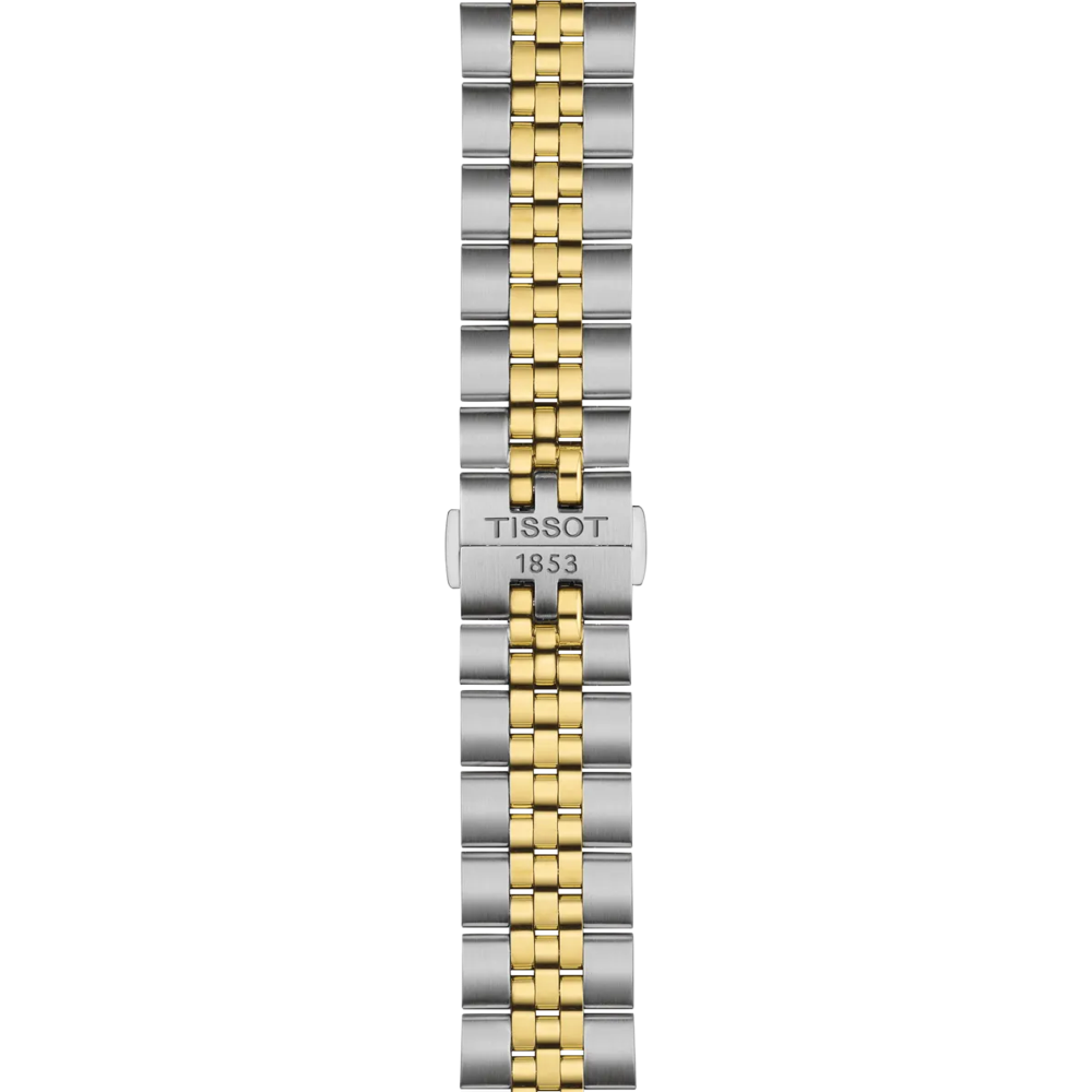 Mens Tissot 40mm Ballade Silver Baton Dial Bracelet Watch Stainless Steel/ Gold Plated by Tissot