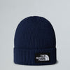 Mens The North Face Logo Box Cuffed Beanie Summit Navy Hat