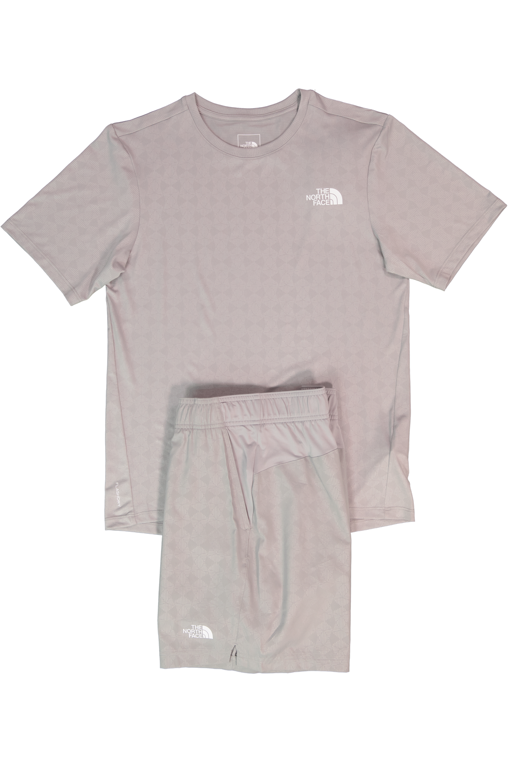 Mens The North Face 24/7 PTD EB RG SS Meld Grey T Shirt & 7IN Meld Grey Short Set
