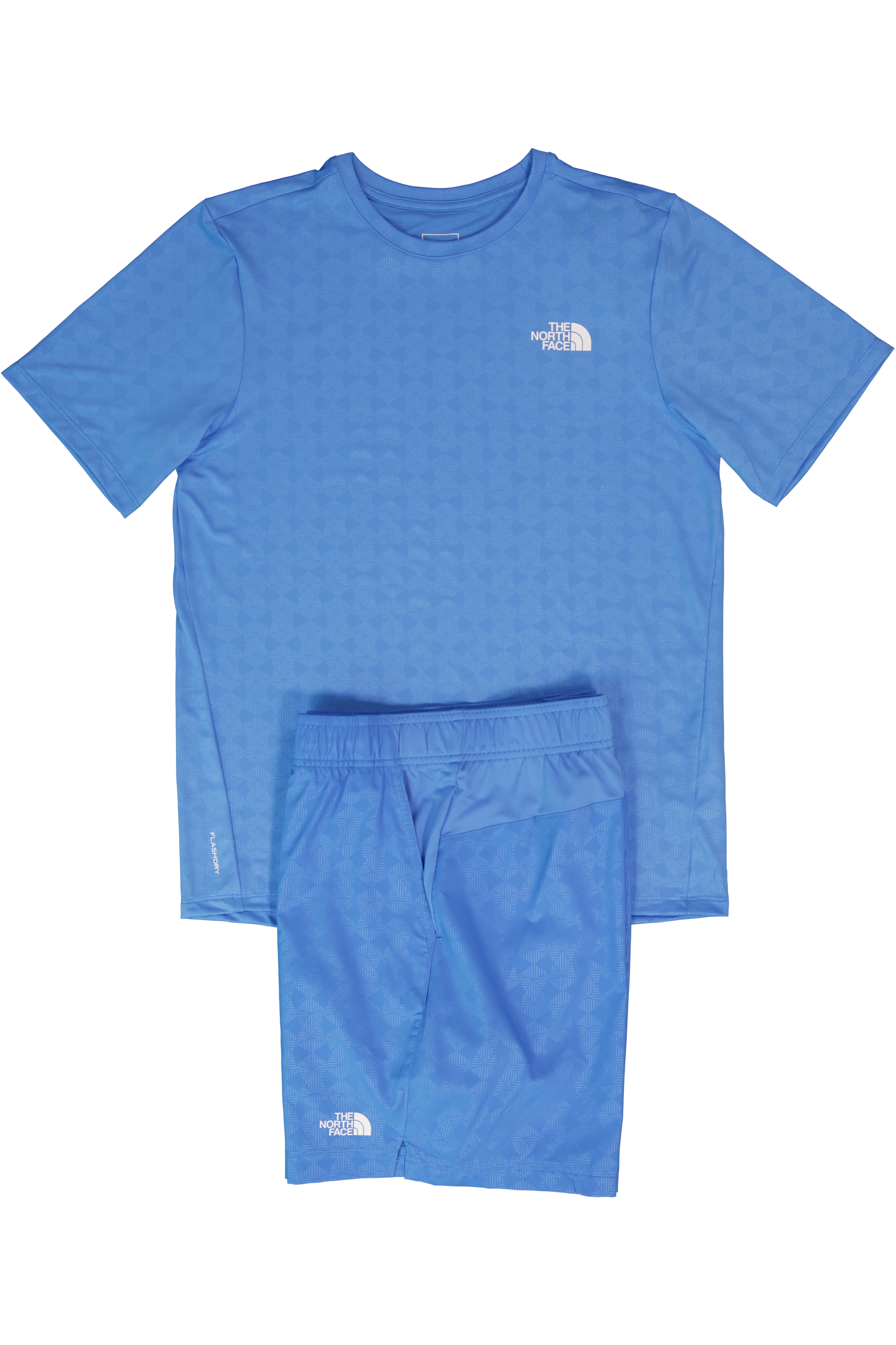 Mens The North Face 24/7 PTD EB RG SS Marina Blue T Shirt & Short Set