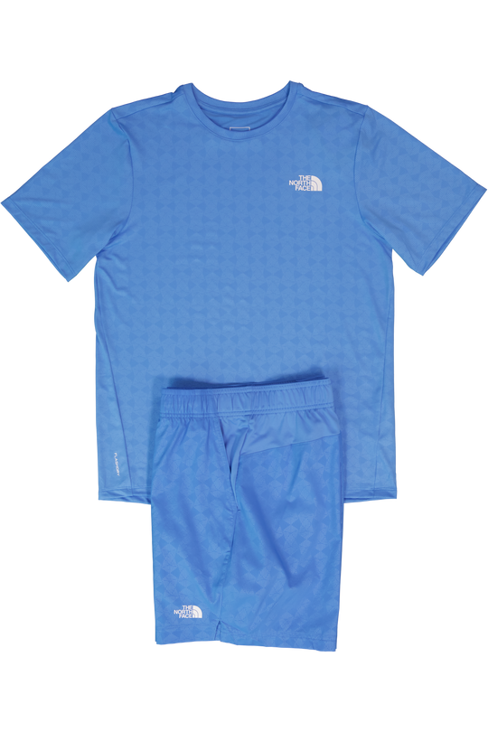 Mens The North Face 24/7 PTD EB RG SS Marina Blue T Shirt & Short Set