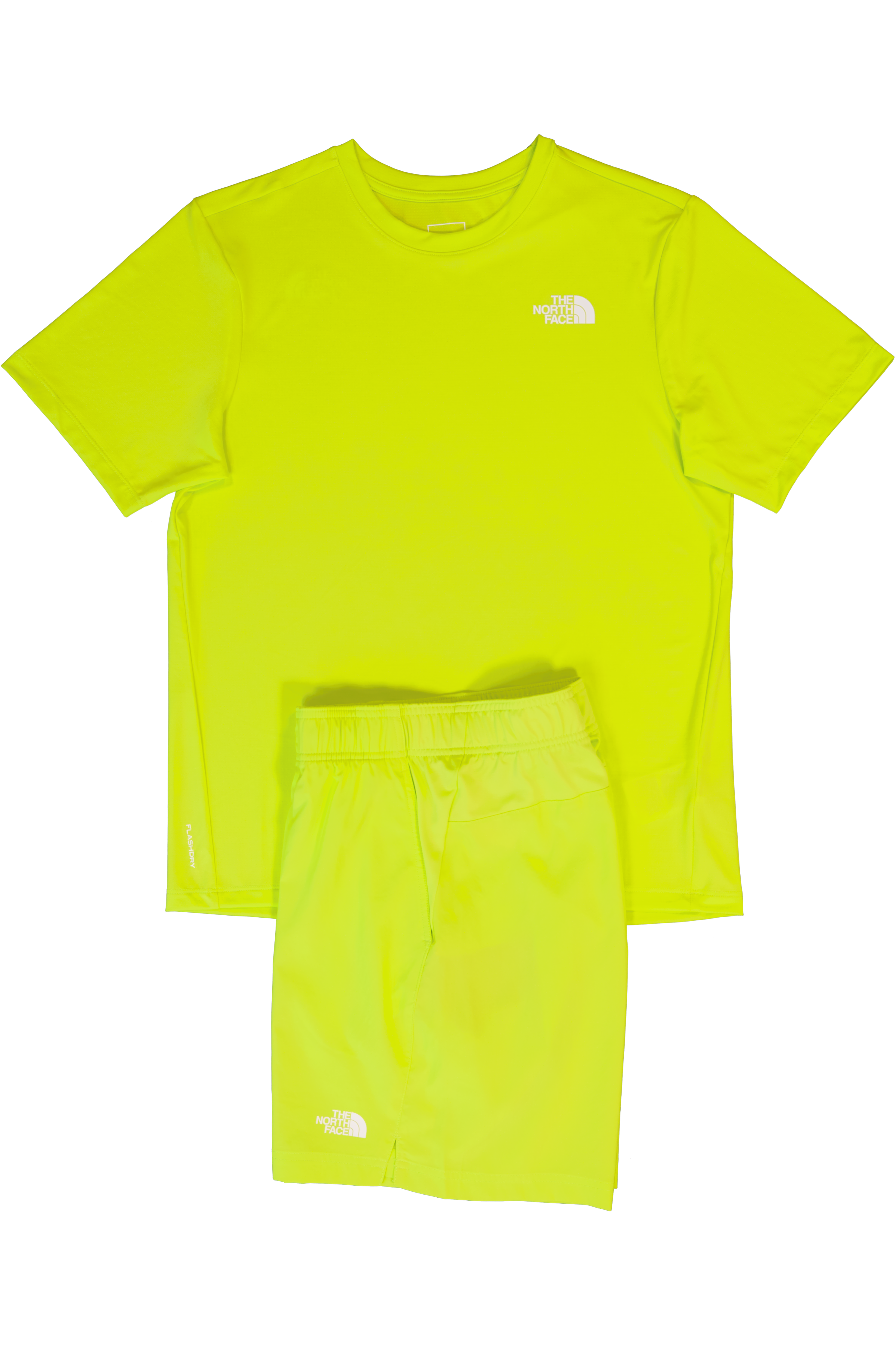 Mens The North Face 24/7 S/S Fizz Lime T Shirt & Short Set