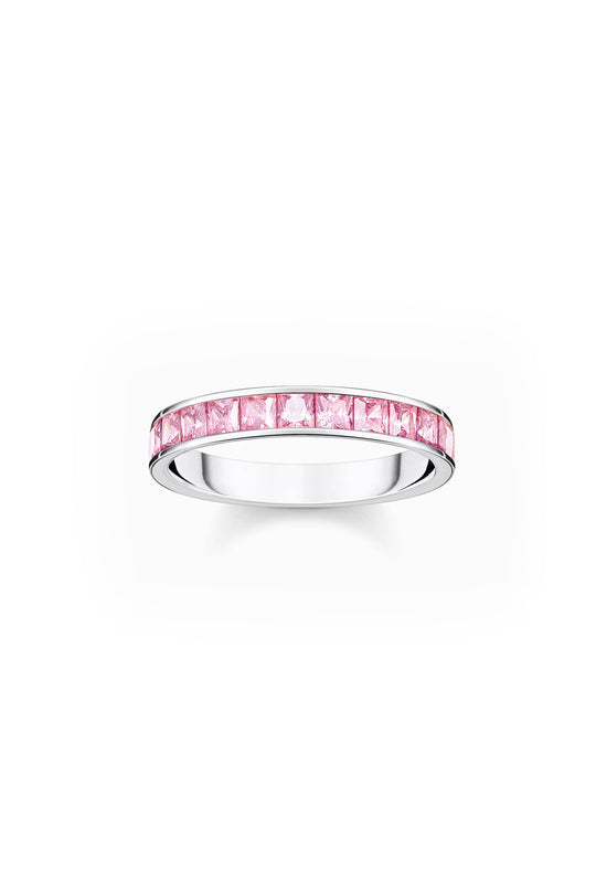 Thomas Sabo Princess Cut Cubic Zirconia Band Ring in Silver