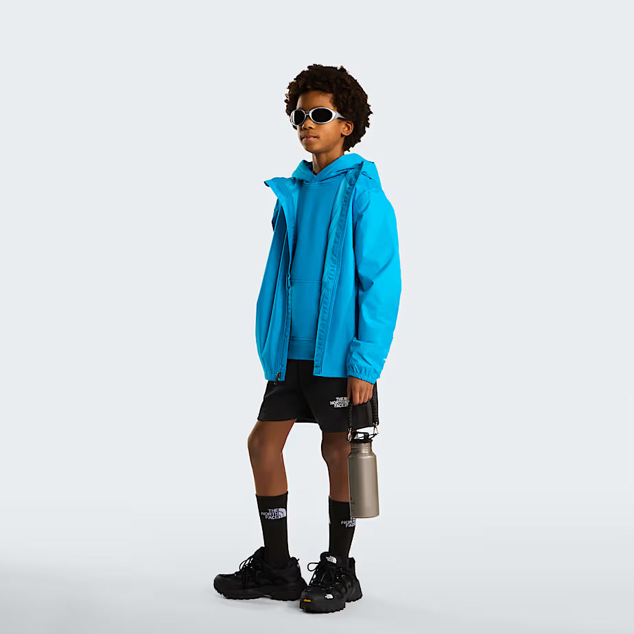 Kids The North Face Teen Zipline Meridian Blue Rain Jacket — view 3