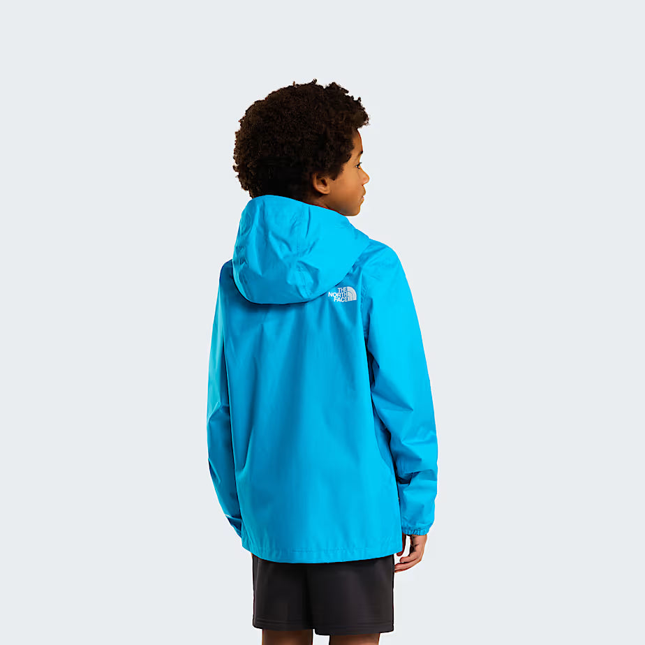 Kids The North Face Teen Zipline Meridian Blue Rain Jacket — view 4
